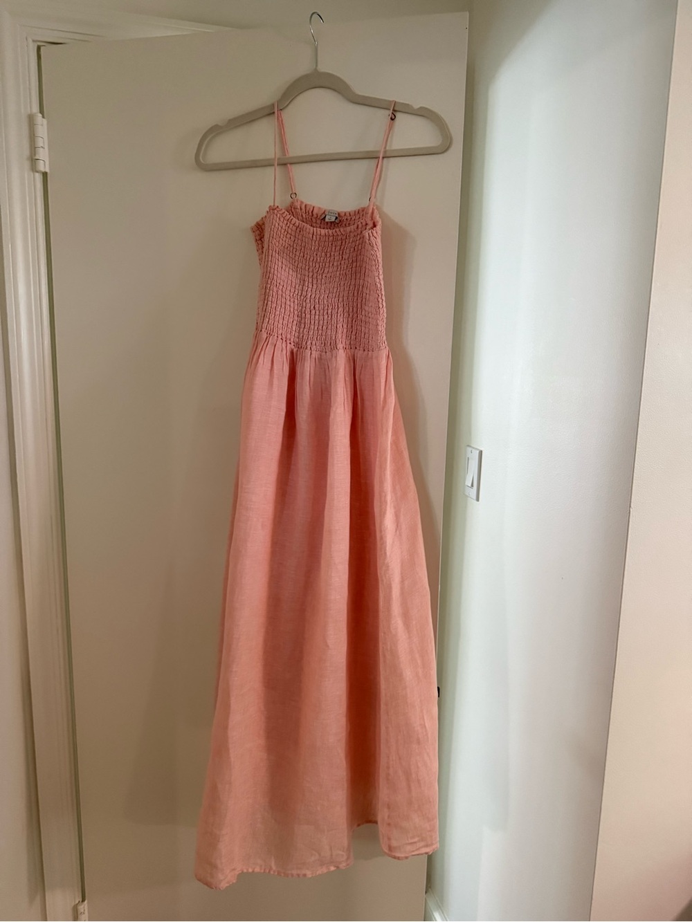 Joie Peach Pink Smocked Maxi Dress Skirt - Picture 2 of 4